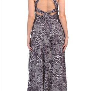 COPY - Maxi dress navy blue and white